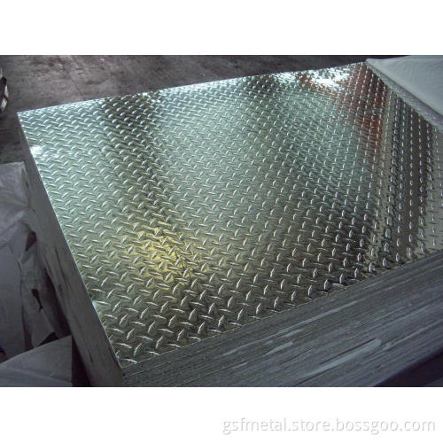 Triple Rice and Diamond Grain Pattern Aluminum Tread Plate Sheets